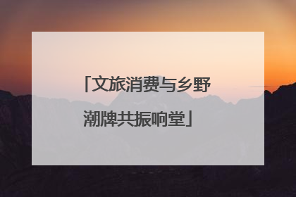 文旅消费与乡野潮牌共振响堂