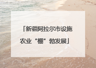 新疆阿拉尔市设施农业“棚”勃发展