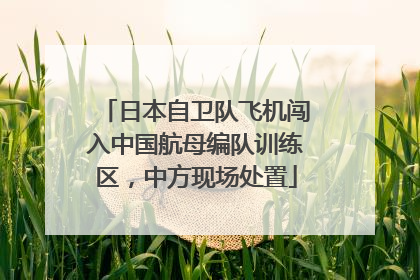 日本自卫队飞机闯入中国航母编队训练区，中方现场处置