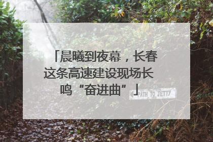 晨曦到夜幕，长春这条高速建设现场长鸣“奋进曲”