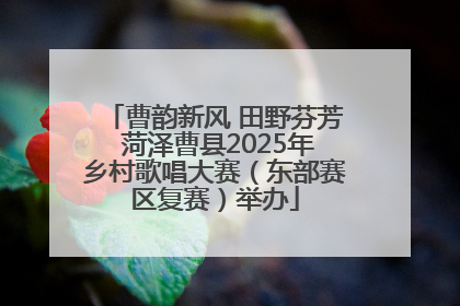 曹韵新风 田野芬芳 菏泽曹县2025年乡村歌唱大赛（东部赛区复赛）举办