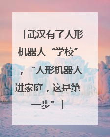 武汉有了人形机器人“学校”，“人形机器人进家庭，这是第一步”