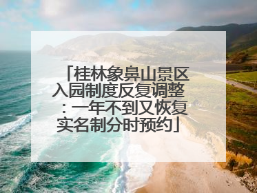 桂林象鼻山景区入园制度反复调整：一年不到又恢复实名制分时预约