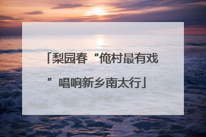 梨园春“俺村最有戏”唱响新乡南太行