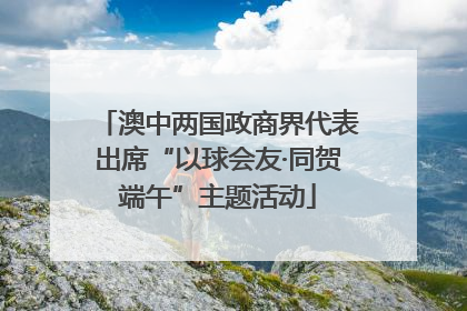 澳中两国政商界代表出席“以球会友·同贺端午”主题活动