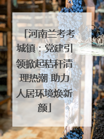 河南兰考考城镇：党建引领掀起秸秆清理热潮 助力人居环境焕新颜