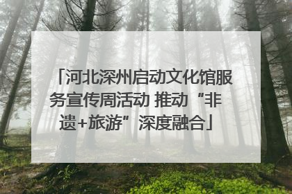 河北深州启动文化馆服务宣传周活动 推动“非遗+旅游”深度融合