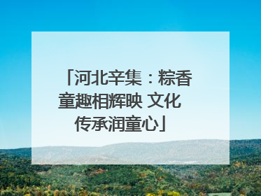 河北辛集：粽香童趣相辉映 文化传承润童心