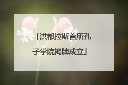 洪都拉斯首所孔子学院揭牌成立