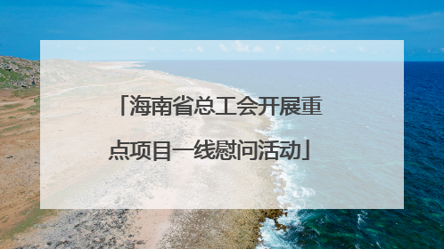 海南省总工会开展重点项目一线慰问活动