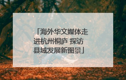 海外华文媒体走进杭州桐庐 探访县域发展新图景