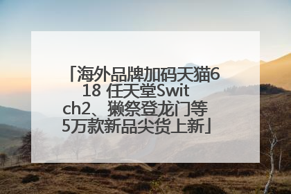 海外品牌加码天猫618 任天堂Switch2、獭祭登龙门等5万款新品尖货上新