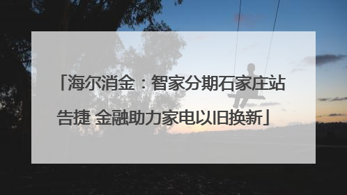 海尔消金：智家分期石家庄站告捷 金融助力家电以旧换新