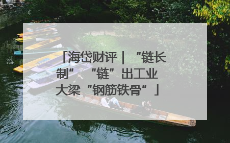 海岱财评｜“链长制” “链”出工业大梁“钢筋铁骨”