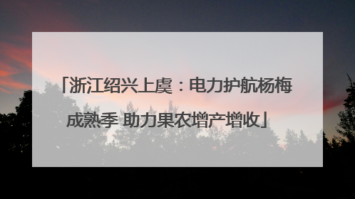 浙江绍兴上虞：电力护航杨梅成熟季 助力果农增产增收