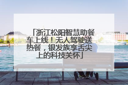 浙江松阳智慧助餐车上线！无人驾驶送热餐，银发族享舌尖上的科技关怀