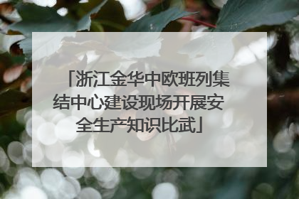 浙江金华中欧班列集结中心建设现场开展安全生产知识比武