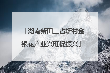 湖南新田三占塘村金银花产业兴旺促振兴