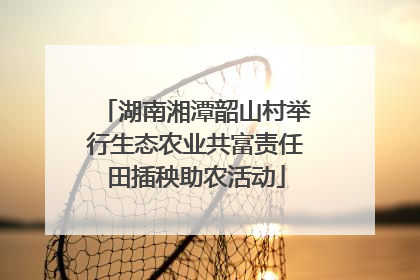 湖南湘潭韶山村举行生态农业共富责任田插秧助农活动