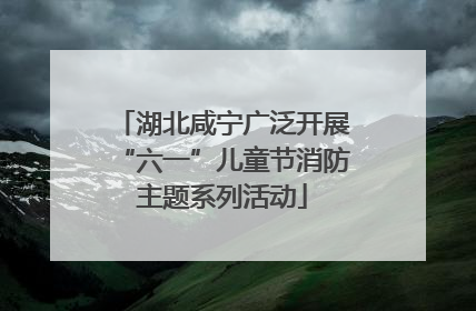 湖北咸宁广泛开展“六一”儿童节消防主题系列活动