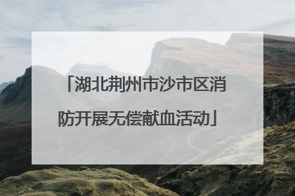 湖北荆州市沙市区消防开展无偿献血活动