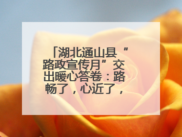 湖北通山县“路政宣传月”交出暖心答卷：路畅了，心近了，发展顺了！