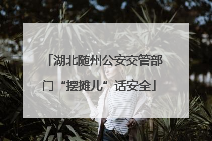 湖北随州公安交管部门“摆摊儿”话安全