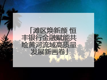 滩区焕新颜 恒丰银行金融赋能共绘黄河流域高质量发展新画卷