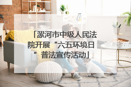 漯河市中级人民法院开展“六五环境日”普法宣传活动