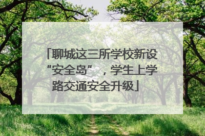 聊城这三所学校新设“安全岛”，学生上学路交通安全升级