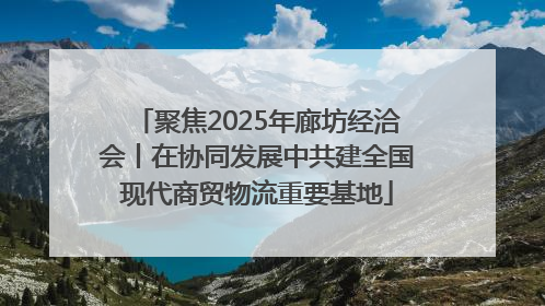 聚焦2025年廊坊经洽会丨在协同发展中共建全国现代商贸物流重要基地