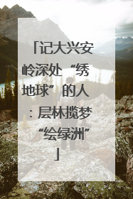 记大兴安岭深处“绣地球”的人：层林揽梦“绘绿洲”