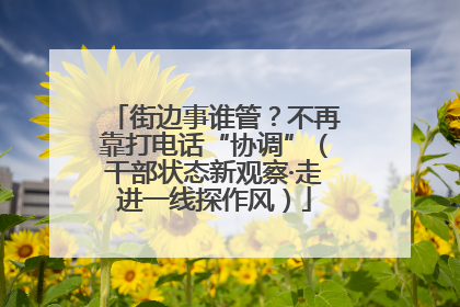 街边事谁管？不再靠打电话“协调”（干部状态新观察·走进一线探作风）