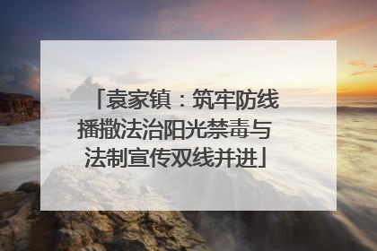 袁家镇：筑牢防线播撒法治阳光禁毒与法制宣传双线并进