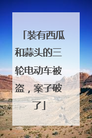 装有西瓜和蒜头的三轮电动车被盗，案子破了