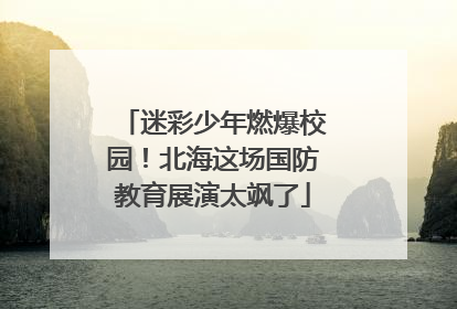 迷彩少年燃爆校园！北海这场国防教育展演太飒了