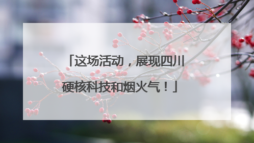这场活动，展现四川硬核科技和烟火气！