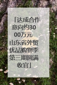达成合作意向约3000万元 山东省外贸优品购物季第三期圆满收官