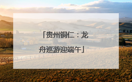 贵州铜仁：龙舟巡游迎端午