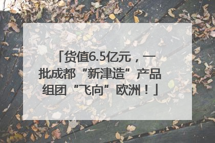 货值6.5亿元，一批成都“新津造”产品组团“飞向”欧洲！