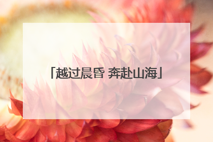 越过晨昏 奔赴山海