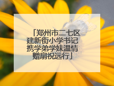 郑州市二七区建新街小学书记携学弟学妹温情赠扇祝远行