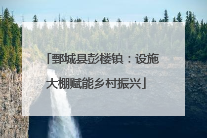 鄄城县彭楼镇：设施大棚赋能乡村振兴