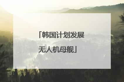 韩国计划发展无人机母舰