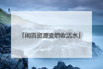 闲置资源变增收活水