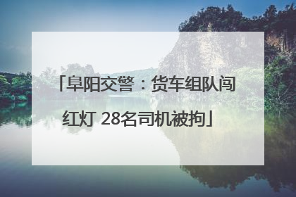 阜阳交警：货车组队闯红灯 28名司机被拘