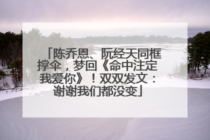 陈乔恩、阮经天同框撑伞，梦回《命中注定我爱你》！双双发文：谢谢我们都没变