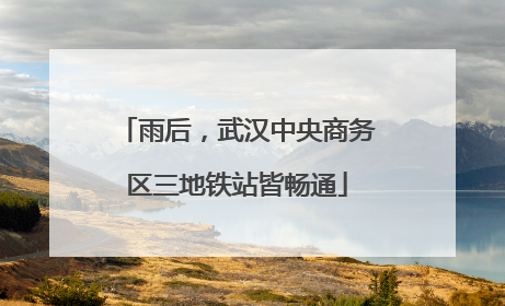 雨后，武汉中央商务区三地铁站皆畅通