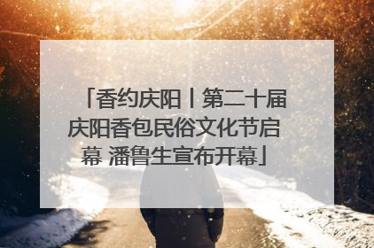 香约庆阳丨第二十届庆阳香包民俗文化节启幕 潘鲁生宣布开幕