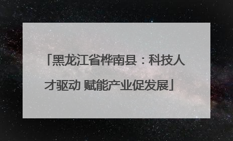 黑龙江省桦南县：科技人才驱动 赋能产业促发展